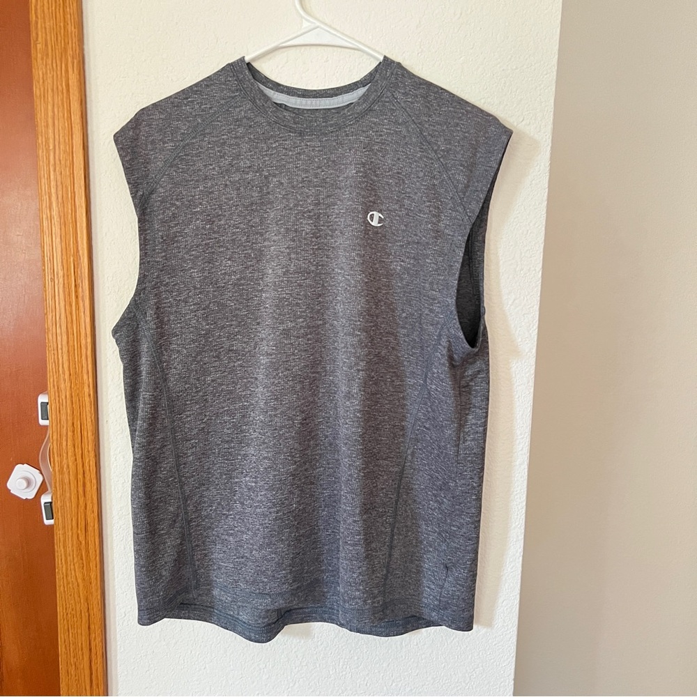 Champion Power-Dry Men’s Medium Gray Sleeveless Athletic Workout Tank